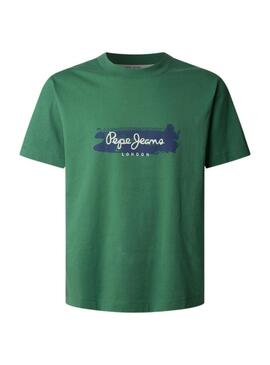 Maglietta Pepe jeans Picthon verde per uomo