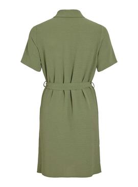 Abito Vila camicia Vijosa corto verde per donna.