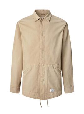 Camicia sovrajeans Pepe Suky beige per uomo