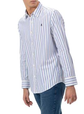 Camicia a righe multicolori El Pulpo per uomo