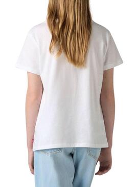 Maglietta Levis Batwing Fill bianca per bambina