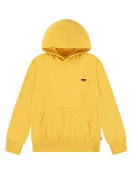 Felpa con cappuccio gialla Levis Batwing per bambino