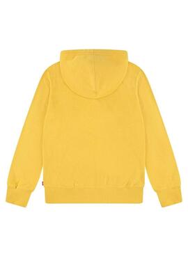 Felpa con cappuccio gialla Levis Batwing per bambino