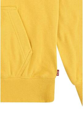 Felpa con cappuccio gialla Levis Batwing per bambino