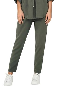 Pantaloni Only Poptrash Aris verdi da donna