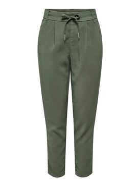 Pantaloni Only Poptrash Aris verdi da donna
