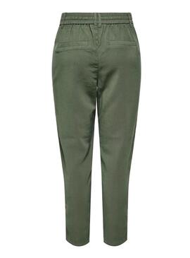 Pantaloni Only Poptrash Aris verdi da donna