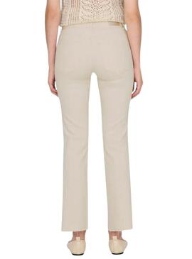 Pantaloni in denim Only Ann Kenya beige da donna