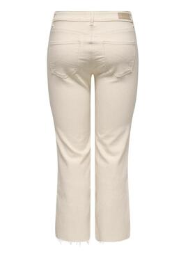 Pantaloni in denim Only Ann Kenya beige da donna