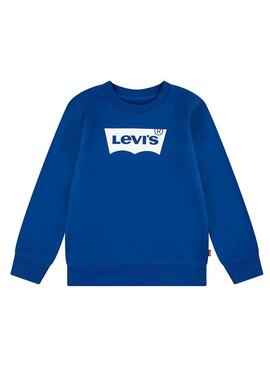 Felpa Levis Batwing French Terry blu per bambino