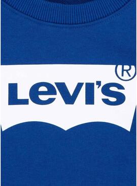 Felpa Levis Batwing French Terry blu per bambino