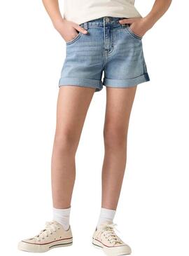 Shorts  Levis  in denim blu per ragazze