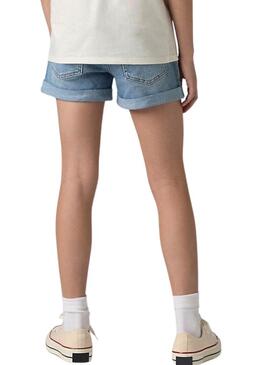Shorts  Levis  in denim blu per ragazze