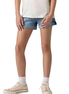 Shorts  Levis  in denim blu per ragazze