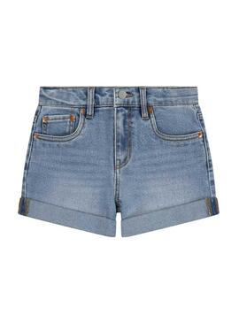 Shorts  Levis  in denim blu per ragazze