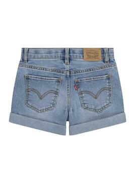 Shorts  Levis  in denim blu per ragazze