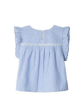 Camicia Pepe Jeans Bella a righe blu per ragazza