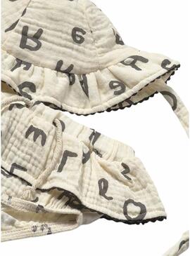 Set Mayoral gonna e berretto beige per bambino