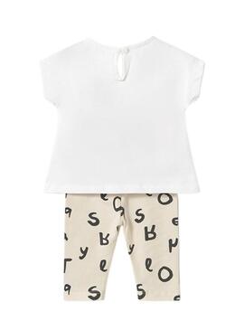 Set Mayoral leggings ceramica beige per bambino