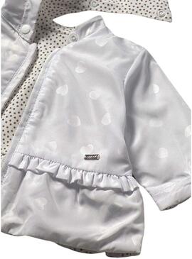 Parapioggia Mayoral reversibile bianco per bambino