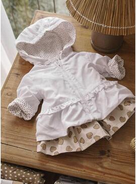 Parapioggia Mayoral reversibile bianco per bambino