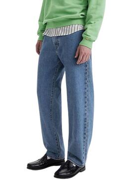 Pantaloni in denim Levis 568 loose blu dritti da uomo