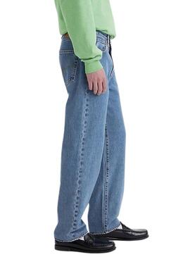 Pantaloni in denim Levis 568 loose blu dritti da uomo