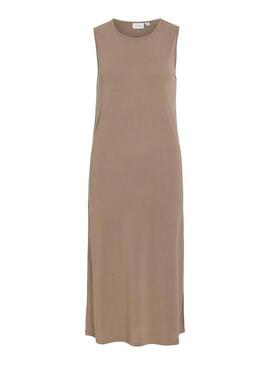Abito midi color tostato Vila Vimodala per donna