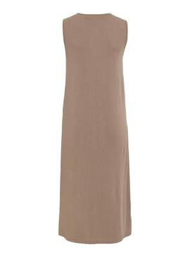 Abito midi color tostato Vila Vimodala per donna