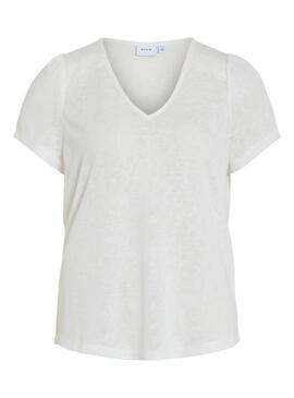 Maglietta Vila Viamer con pizzo bianco per donna