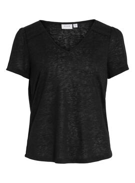 Maglietta Vila Viamer con pizzo nero per donna