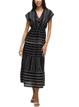 Vestito Vila Visavila stampato nero  per donna