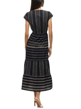 Vestito Vila Visavila stampato nero  per donna