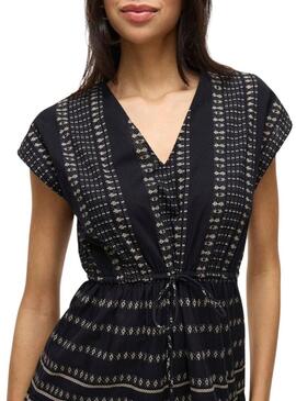 Vestito Vila Visavila stampato nero  per donna