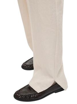 Pantaloni Vila Viflea beige per donna