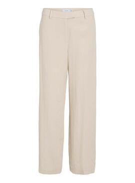 Pantaloni Vila Viflea beige per donna