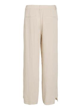 Pantaloni Vila Viflea beige per donna