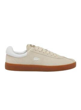 Scarpe da ginnastica Lacoste Baseshot in camoscio beige per uomo