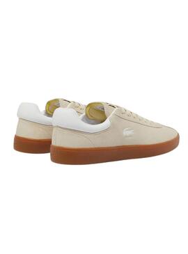 Scarpe da ginnastica Lacoste Baseshot in camoscio beige per uomo