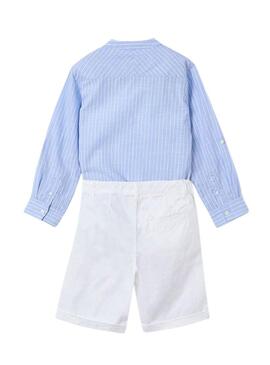 Set Mayoral Bermuda Camicia blu per bambino.