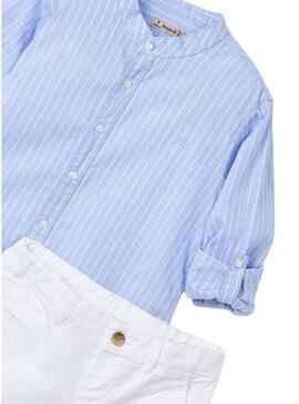 Set Mayoral Bermuda Camicia blu per bambino.