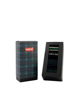 Scatola regalo 4 calzini Levis neri e verdi per uomo
