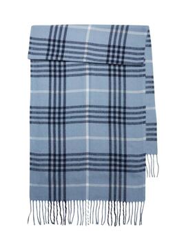 Sciarpa Pieces Lesia a quadretti blu per donna