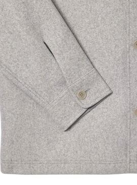 Camicia sovracamicia Lacoste in flanella grigia per uomo
