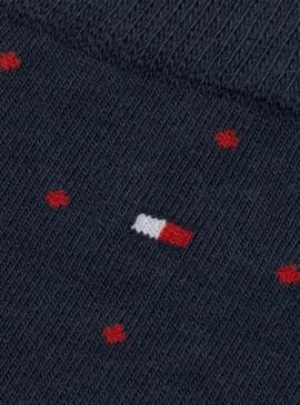 Pacco di 2 calze a pois blu Tommy Hilfiger per uomo.