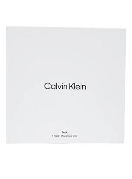 Scatola regalo 4 paia di calzini Calvin Klein neri e grigi per uomo