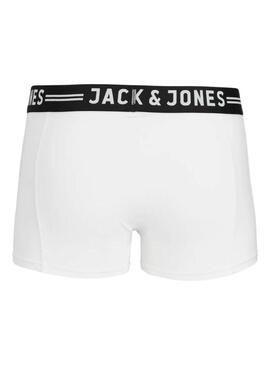 Pacco da 3 slip Jack and Jones Sense nero, grigio e bianco per uomo.