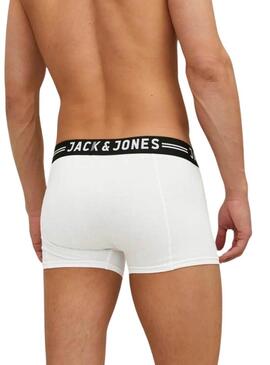 Pacco da 3 slip Jack and Jones Sense nero, grigio e bianco per uomo.