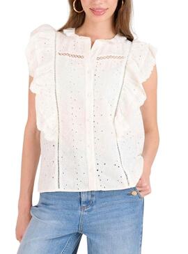 Camicia Naf Naf Ris bianca per donna.