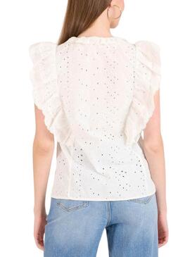 Camicia Naf Naf Ris bianca per donna.